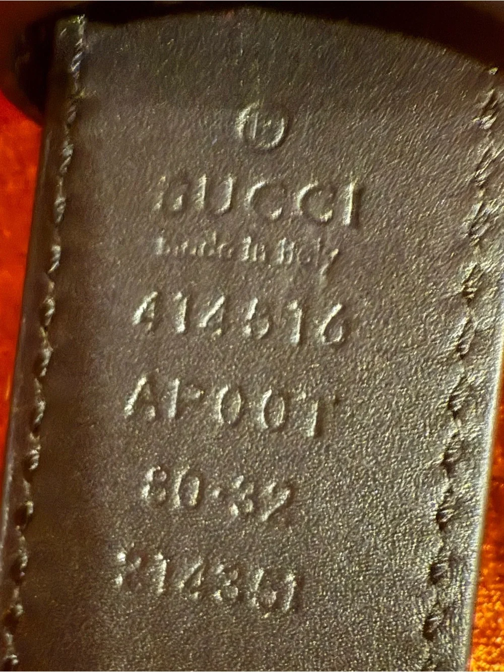 Silver buckle Gucci Belt